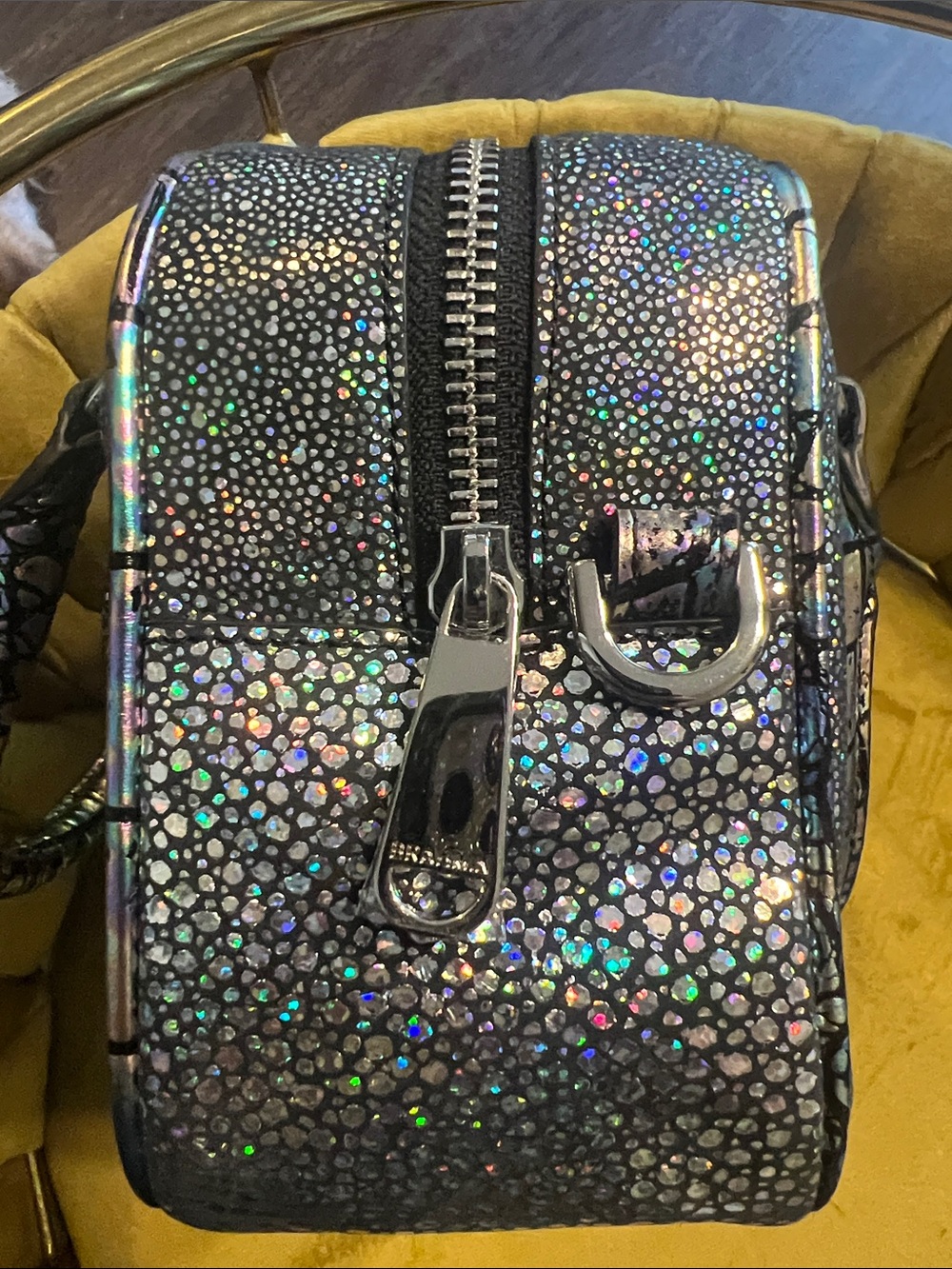 Brahmin Mara Royal Blue Ardwell Mini Bag NWT Iridescent Leather $355 - Picture 7 of 11